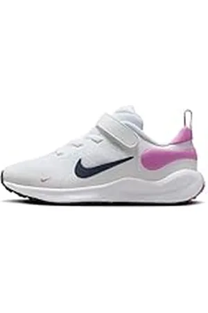 Nike Revolution 7, Sneaker, White/Midnight Navy-Playful Pink, 31.5 EU