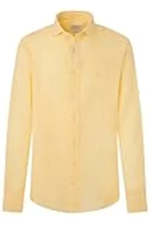 Hackett Tinte de Ropa de Lino Camisa, , XL para Hombre
