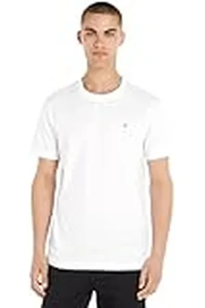 Calvin Klein Camiseta de manga corta Hombre Ck Embro Badge con cuello redondo, Blanco (Bright White), S