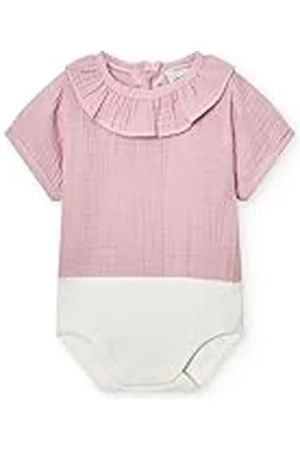 BABIDU Body Bebé Manga Corta Algodón 100%, Body Bebé Recien Nacido Tejido Bambula Con Cuello Volante Suave Transpirable y Hipoalergénico Piel Sensible, Ropa Bebé Niño y Niña Unisex, Básicos Verano