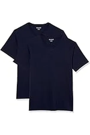 Amazon Camisetas de manga corta con cuello de pico y corte ajustado Hombre, Pack de 2, , XL