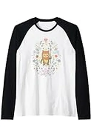 STAR WARS Cute Ewok Spring Flowers Pastel Color Big Logo Camiseta Manga Raglan