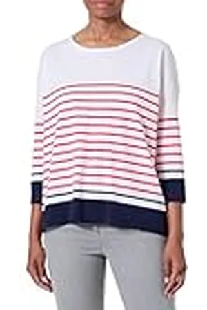 Armor.lux Marinière Oversized À Manches 3/4 Col Rond en Coton Léger Femme Suéter, , L para Mujer
