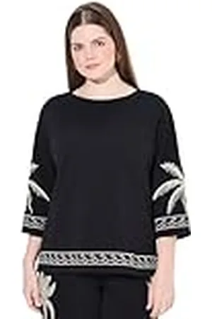 Ulla Popken Palms Sweatshirt Sudadera, , 44-46 para Mujer