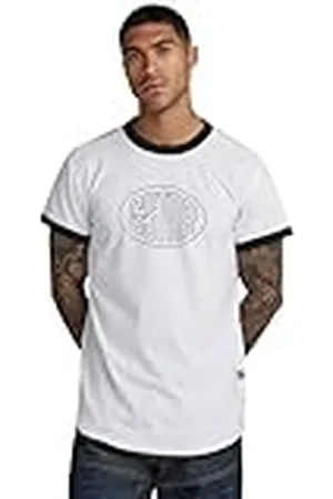 G-Star Para Hombre Camiseta Lash Graphic Ringer, , S