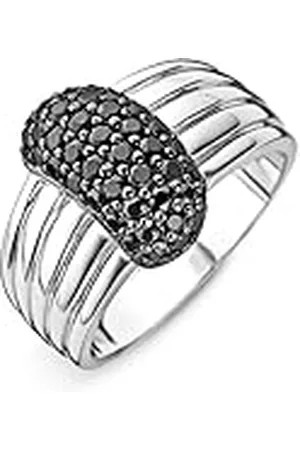ORPHELIA Mujer-Ring 925 rodiada con circonitas Talla Redonda - ZR-3757