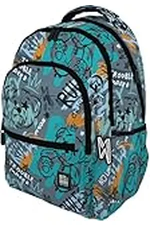 Grafoplas Mochila Escolar Tres Compartimentos, 33x46x22,5cm, 30 Litros, Zona Acolchada para Portátil, Modelo Roomy, Diseño Bear, Bits & Bobs Pop Up Design, Perfecta para Material Escolar