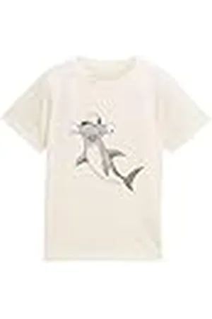 TOM TAILOR 1046561 Camiseta, 12906-Lana de Color Blanco, 92-98 para Niños