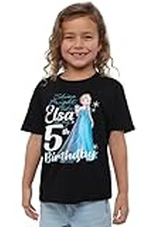 Disney Mandarin creative ltd Frozen Bright Like Elsa 5th Birthday Girls T Shirt Camiseta, , 5-6 años para Niñas