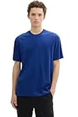 TOM TAILOR 1043479 Camiseta, 35788-Space Cadet Blue, M Hombres