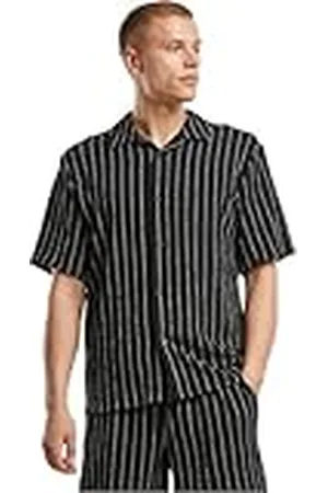 Urban classics Tb7342-striped Crinkle Resort Shirt Camiseta, , XXL Hombres