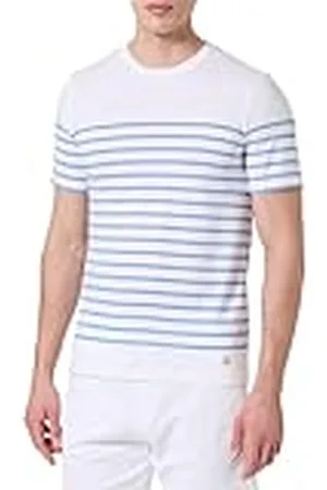 Armor.lux Marinière Etel À Manches Courtes en Coton Léger Homme Camiseta, , XL para Hombre