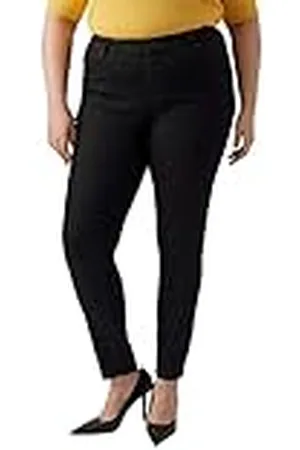 VERO MODA Vmrudy Slim Blk Jegging Curve Noos Pantalones Vaqueros, , 46W x 32L para Mujer