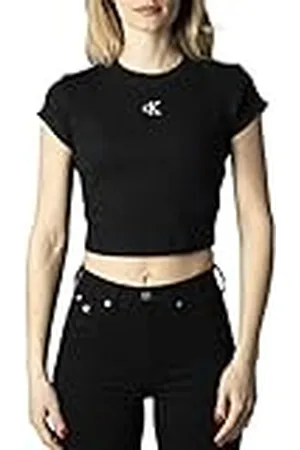 Calvin Klein Jeans Ck Rib Baby Tee, Mujer, , XXL