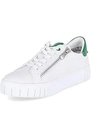 Marco Tozzi 2-2-23764-20, Zapatillas para Mujer, Blanco (White/Green), 37 EU