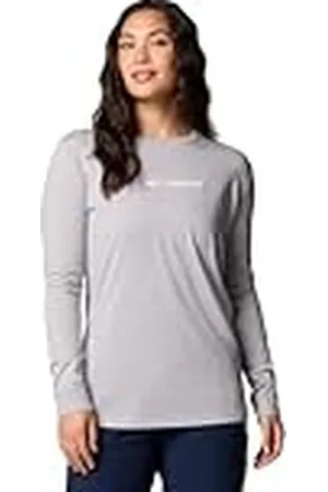 Columbia North Cascades-Camiseta de Manga Larga Grey Heather/Gem, XL para Mujer