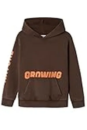 NAME IT NKMOSIVAS LS NREG Sweat WH BRU, Sudadera con Capucha Niños,