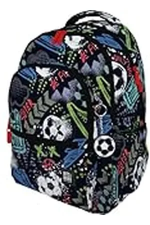 Grafoplas Mochila Escolar Tres Compartimentos, 33x46x22,5cm, 30 Litros, Zona Acolchada para Portátil, Modelo Roomy, Diseño Match, Bits & Bobs Pop Up Design, Perfecta para Material Escolar