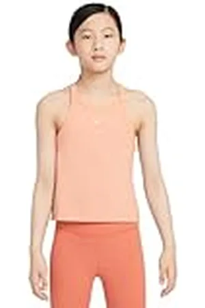 Nike Camiseta sin Mangas con Cuello Alto (niña), ágata Albaricoque/Blanco, HJ4252-844, XS