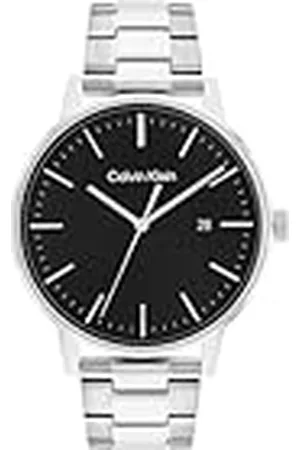 Calvin Klein Reloj Analógico de Cuarzo para Hombre Colección Linked Bracelet FOR Him con Correa de Acero Inoxidable Plateada - 25200053