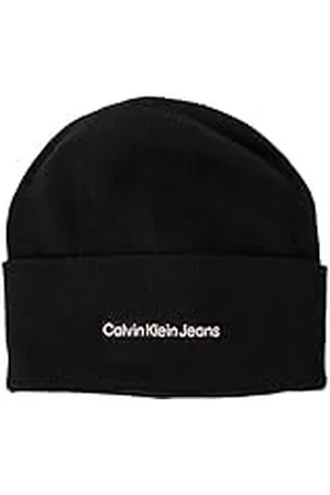 Calvin Klein Jeans Mujeres INST EMBRO BEANIE K60K612651, Black (Black/Peach Whip), OS