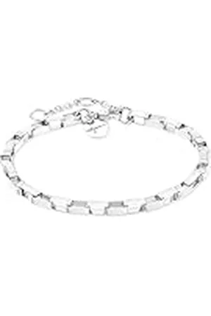 Tamaris Pulsera de eslabones gruesos de acero inoxidable, 21 cm, Acero inoxidable, No es una piedra preciosa