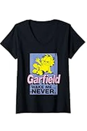 Garfield Mujer Garfiled - Gato Despiértame nunca Camiseta Cuello V
