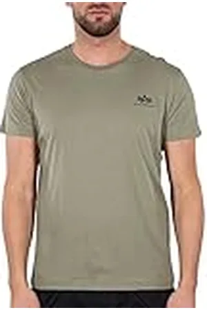 Alpha Industries Backprint T Camiseta, Verde (Olive/Black-154), M para Hombre