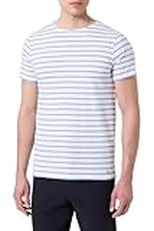 Armor.lux Marinière Manches Courtes Col Rond en Coton Léger Héritage Homme Camiseta, , XL para Hombre