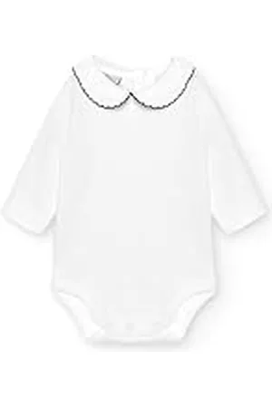 BABIDU Body Bebé Manga Larga Algodón 100%, Body Bebé Recien Nacido Tejido Suave Transpirable y Hipoalergénico Piel Sensible, Body Básico Cuello Polo Piqué