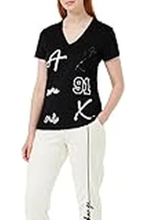 Armani Exchange Camiseta de algodón con Logo en V, , S para Mujer