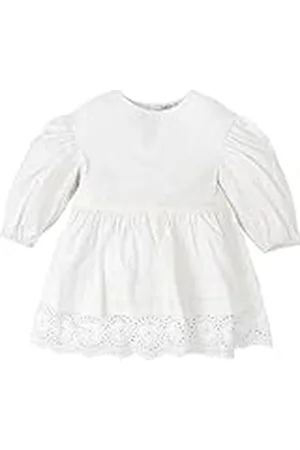 BABIDU Vestido Bebé Niña Verano Algodón 100% con Volantes, Tirantes o Mangas, Cuello Decorativo, Estampados Florales o Plumetti, Diseño Suave, Fresco y Cómodo para Ceremonias, Eventos o Uso Diario