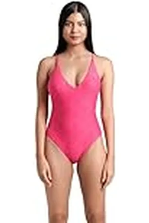 Arena Losange Graphic Bañador Mujer, Traje de Baño en Tejido Elástico Reciclado de Secado Rápido, Bañador para Playa y Piscina con Tejido Forrado y Copas Extraíbles