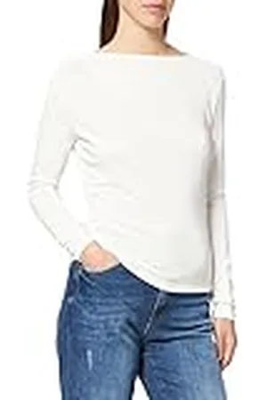 NA-KD Top drapeado de Manga Larga Camisa, , 2XL para Mujer