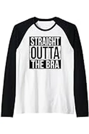 Straight Outta Words RECTO FUERA DEL SUJETADOR Camiseta Manga Raglan