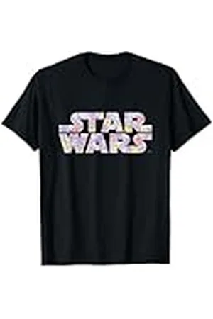 STAR WARS Iconic Spring Flowers Pastel Colors Big Chest Logo Camiseta