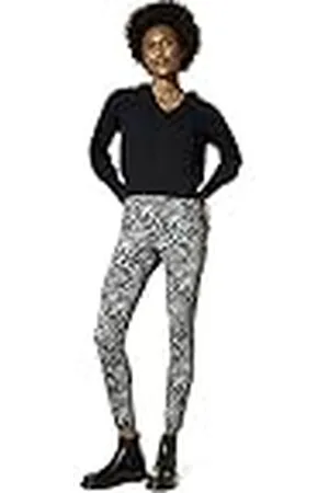 HUE Legging Denim de Talle Alto Leggings, Gris-Baby Leopard, L para Mujer