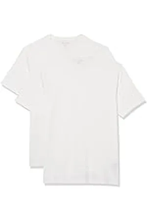 Amazon Camisetas de manga corta con cuello de pico y corte ajustado Hombre, Pack de 2, , XS