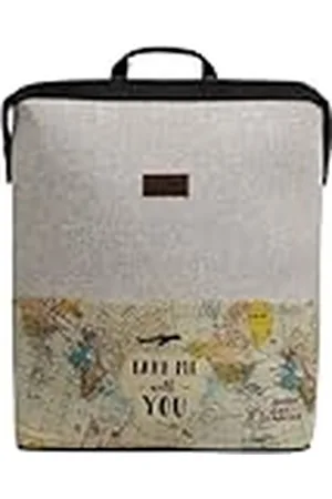 Dogo Unisex Vegan Gris Fait Main et Mode Sac à dos - Take Me With You Motif