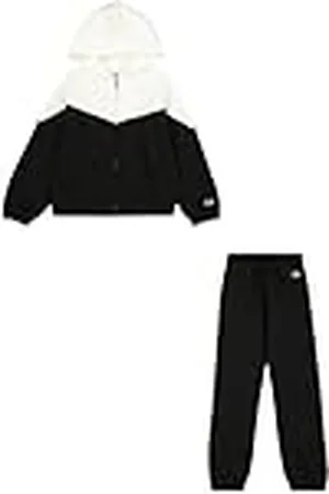 Champion Legacy Script Shop G (405046) -Ultra-Light Soft Compact Powerblend Fleece Color Block Hooded Chandal Bebe, , 5-6 años para Niñas
