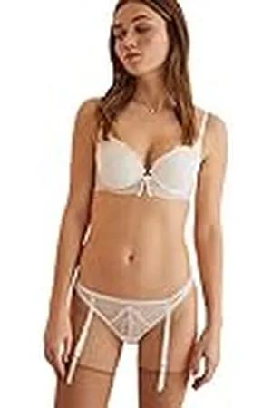 Women secret Braguita clásica Encaje Blanco con Liguero