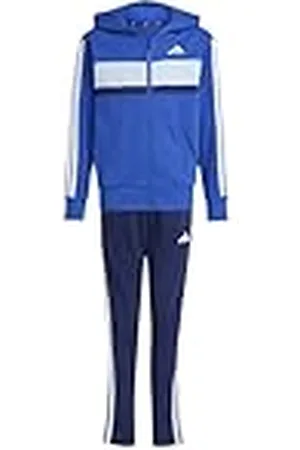 adidas Unisex niños SEASONAL ESSENTIALS TIBERIO 3 STRIPES FLEECE TRACKSUIT, , 7-8 Years