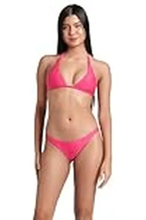 Arena Losange Bikini Mujer Triangular, Traje de Baño en Tejido Elástico Reciclado de Secado Rápido, Bikini para Playa y Piscina con Copas Extraíbles, Top y Braguitas con Lazos