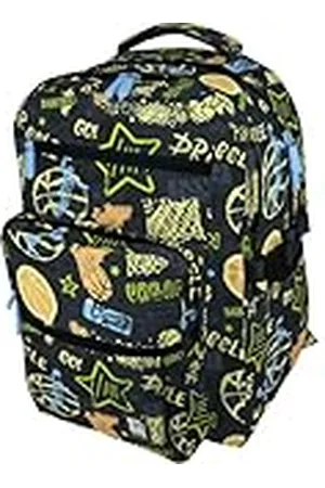 Grafoplas Mochila Escolar Grande, 32X46X24cm, 31 Litros, Zona Acolchada para Portátil, Modelo Bigpack, Diseño Streetball, Bits&Bobs Pop Up Design, Máxima Ergonomía