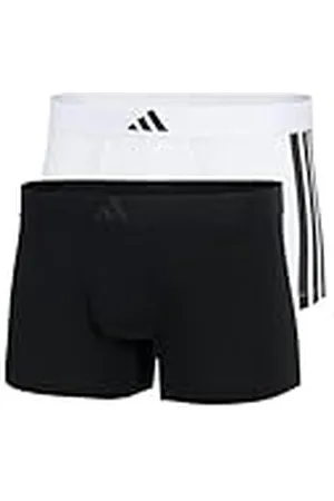 adidas Herren Unterwäsche Boxershorts 2er Pack-Low Rise Trunk (2pk) -Active Flex Cotton 3 Stripes Ropa Interior, , XL Hombres