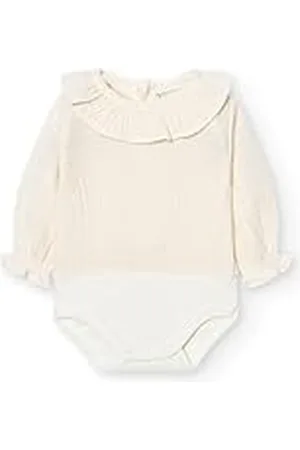 BABIDU Body Bebé Manga Larga Algodón 100%, Body Bebé Recien Nacido Tejido Bambula Con Cuello Volante Suave Transpirable y Hipoalergénico Piel Sensible, Ropa Bebé Niño y Niña Unisex, Básicos Invierno