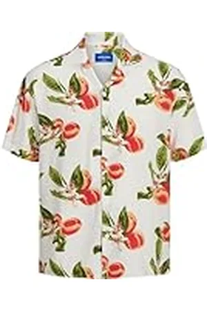 JACK & JONES Jorluke Flores AOP Shirt SS Styd24 Camisa Casual, , M Hombres