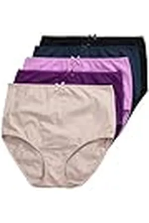 Ulla Popken 5er Slips, 5 Calzoncillos Maxi, sólidos, , 66-68 Mujeres