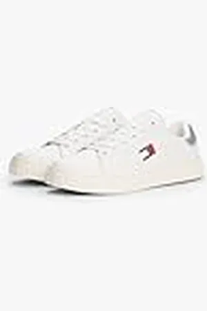 Tommy Hilfiger (New Tjw Logo Sneaker ESS En0en02703, Parte Superior Baja Mujer, White (Ecru/Silver), 40 EU