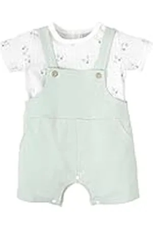 BABIDU Conjunto Peto Corto y Camiseta, Algodón Suave 100%, , 6 Meses Unisex bebé